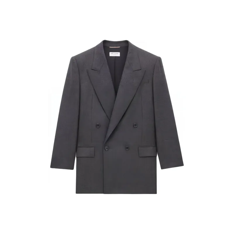 SAINT LAURENT Double Breasted Oversized Jacket-0