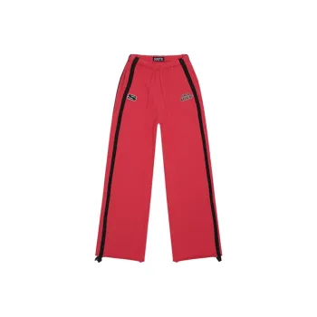 SMFK SS23 Knitted Sports Pants Women's Vintage Burgundy