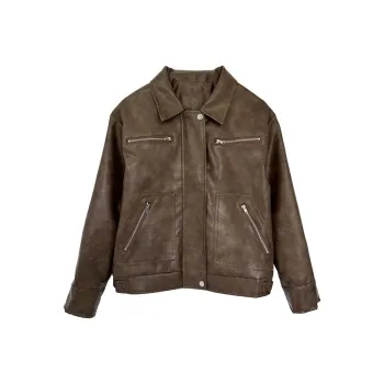 Icicofficial Leather Jackets Women's