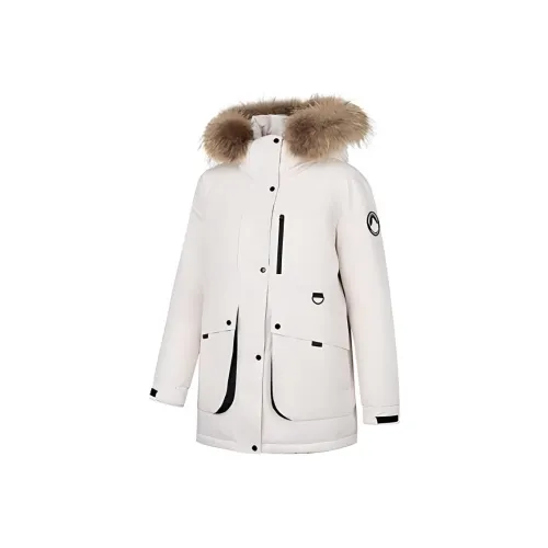 QIAODAN Down Jacket Women's Calamine White