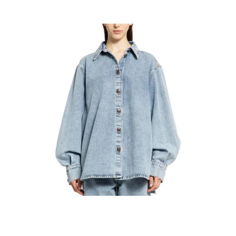 Magda Butrym Classic Oversized Denim Shirt-0