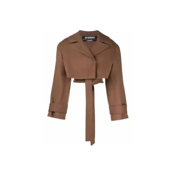 Jacquemus Cropped Coats Women's Brown