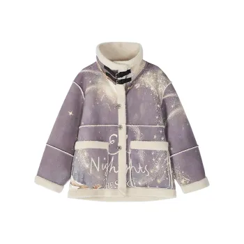 ELF SACK Puffer Jackets Women's Magic Gray Purple
