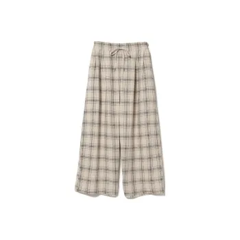 Beams Casual Pants Women's Gray White