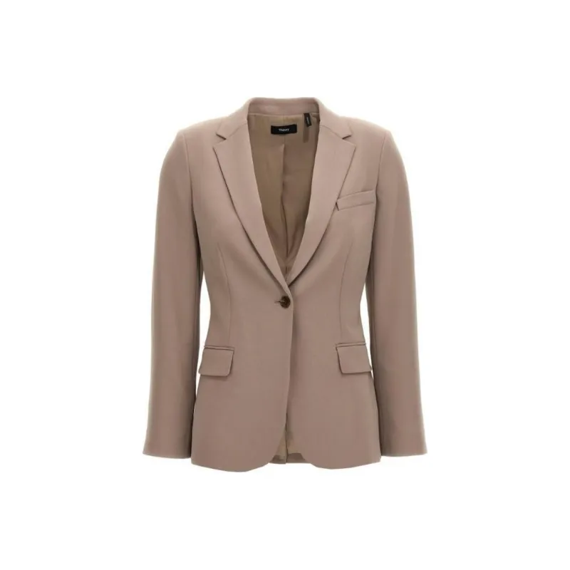 THEORY Admiral Crepe Staple Blazer-0