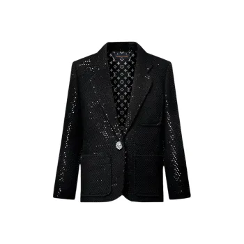 LOUIS VUITTON Sequin Tweed Preppy Blazer