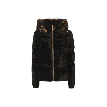 VERSACE JEANS Cropped Coats Women's Black