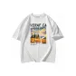 White-Short-Sleeved-Fragment Landscape Black