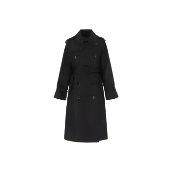PRADA Double-Breasted Belted Long Sleeved Coat