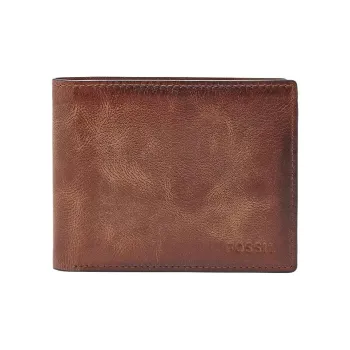 FOSSIL Leather Wallet Men's Brown