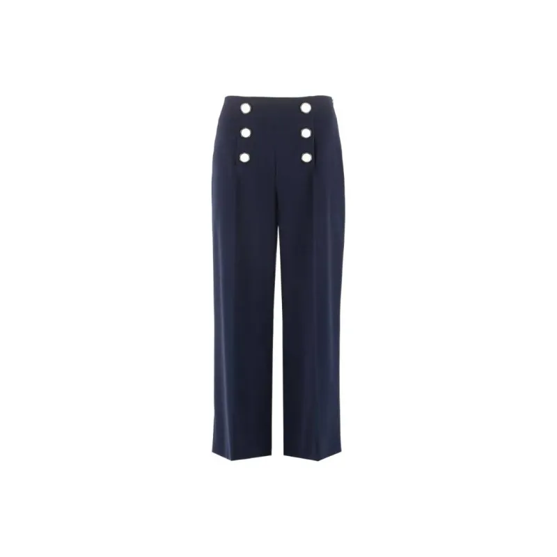 MOSCHINO Button Detailed Wide Leg Trousers-0