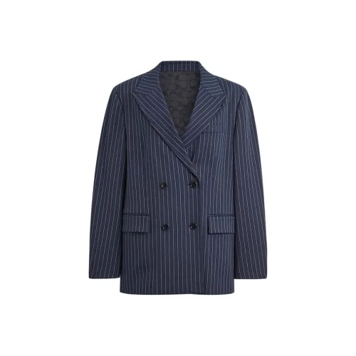 COACH SS24 Business Suit Coat Women's Dark Blue