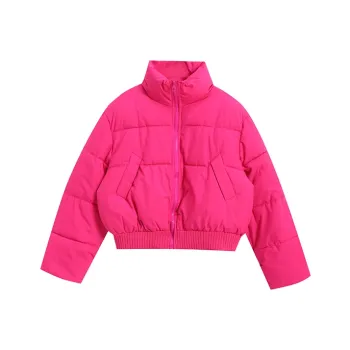 QUIET ANGEL Puffer Jacket Women's Rose Red
