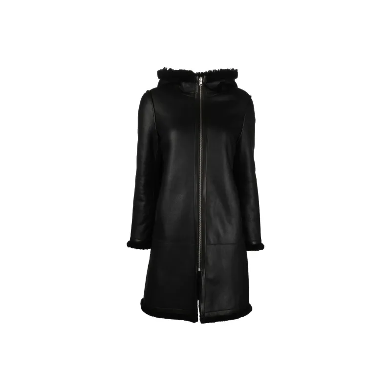 Maje Leather Jackets Women's Black-0