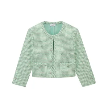 D'zzit Cropped Coats Women's Light Green