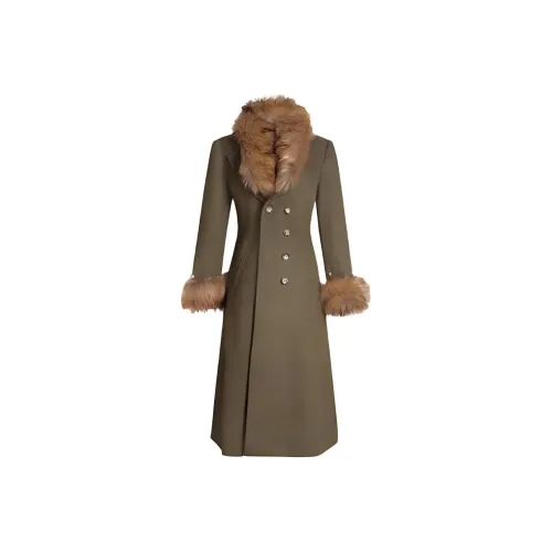 DeleteEX Coats Women's Yellow Brown Green