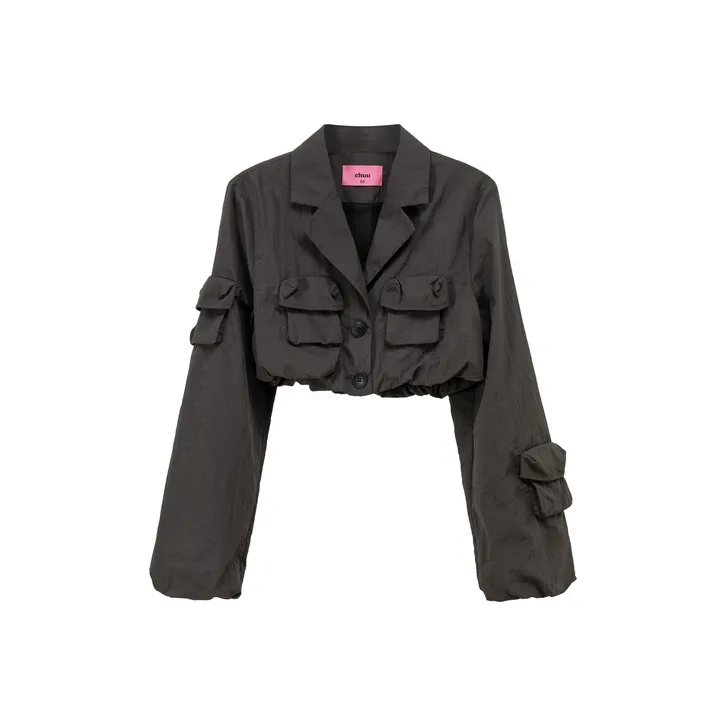 CHUU Business Suits Women's Black Gray-0