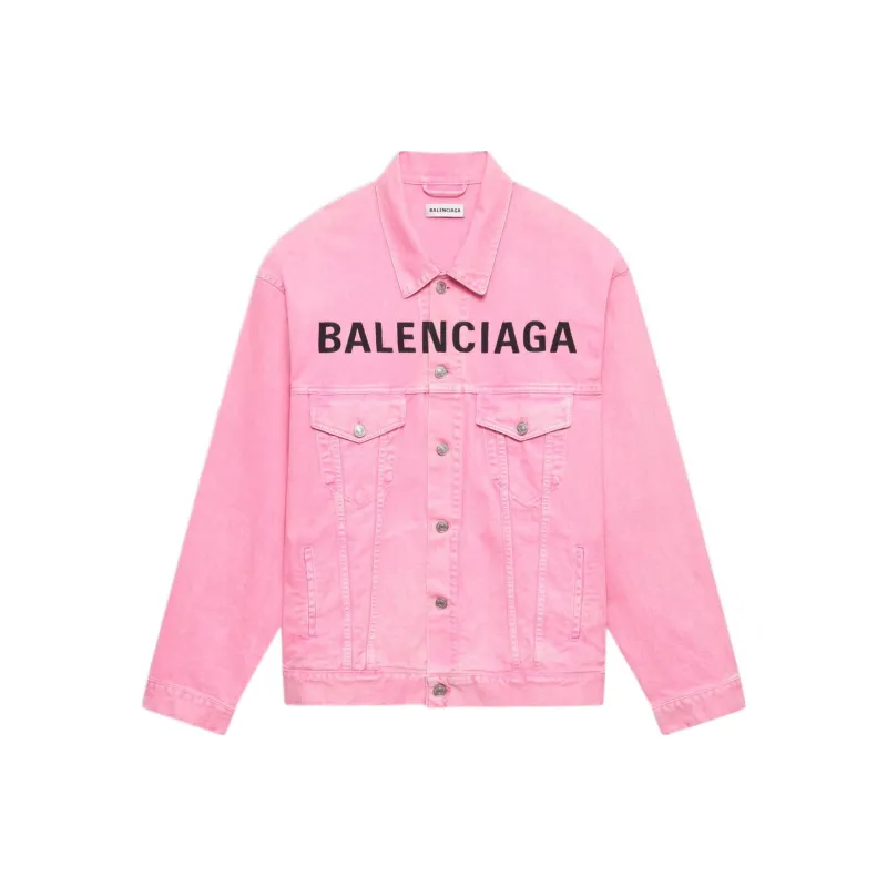 Balenciaga Denim Jacket Women's Pink-0