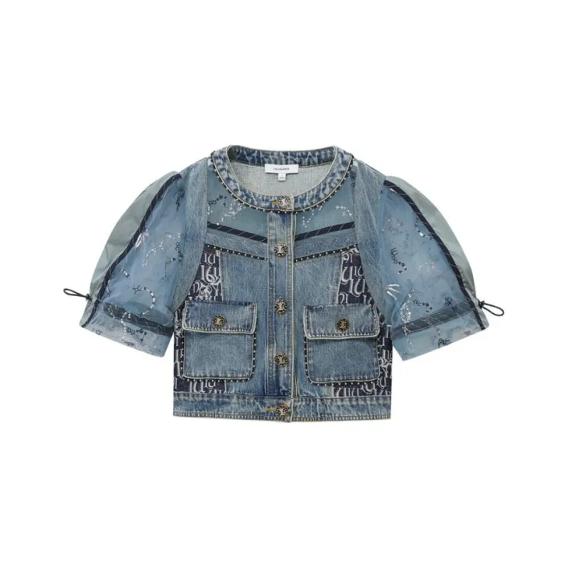 LULUALWAYS Denim Jacket Women's Blue-0