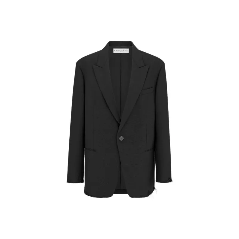 DIOR Oversized Blazer Business Suit Coat Women's Black-0
