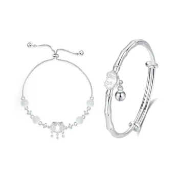 Shang Yinfu Glass Cat Eye Bracelets Women's