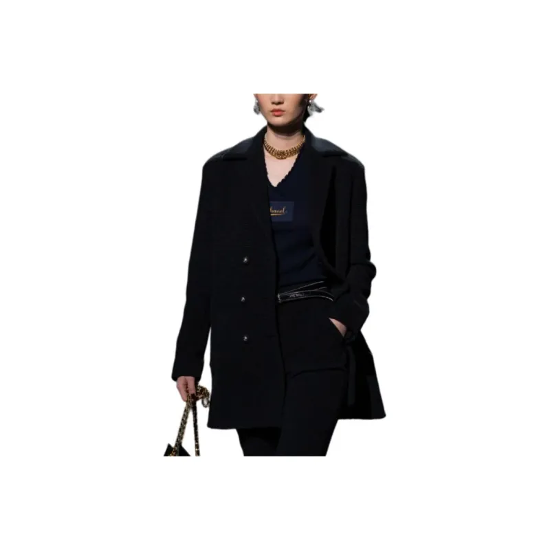 CHANEL Business Suits Coats Women's Black-0