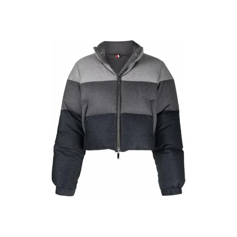 THOM BROWNE Cropped Coats Women's Gray-0