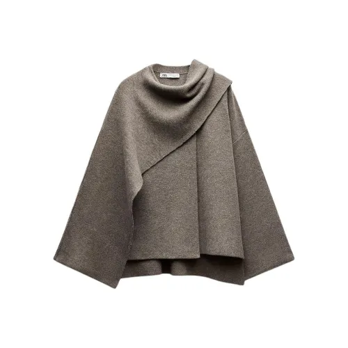 ZARA Coats Women's Brown