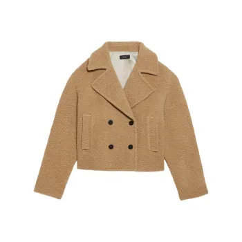 THEORY Cropped Coats Women's Bright Brown