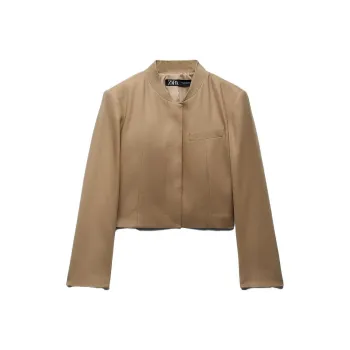 ZARA Cropped Coats Women's Tan