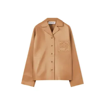 LOEWE Leather Jackets Women's Toffee