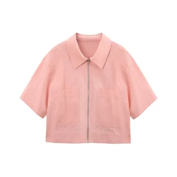 A Paradise For Awakening Cropped Coats Women's Pink