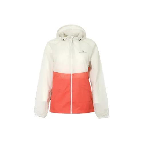 Rock Cloud Trench Coat Women's Coral Red/Pure White