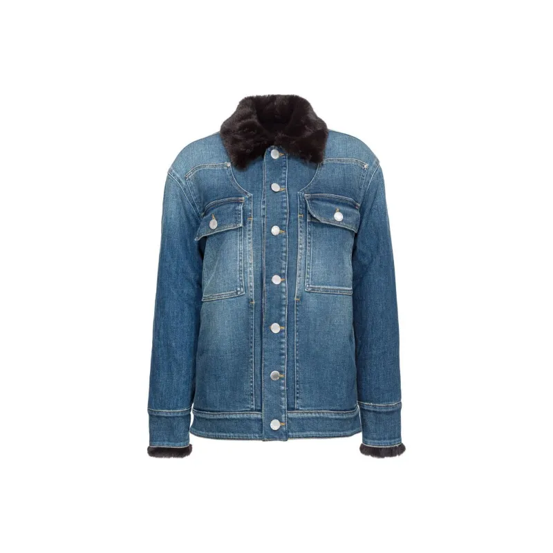 PINKO Button Up Denim Jacket-0