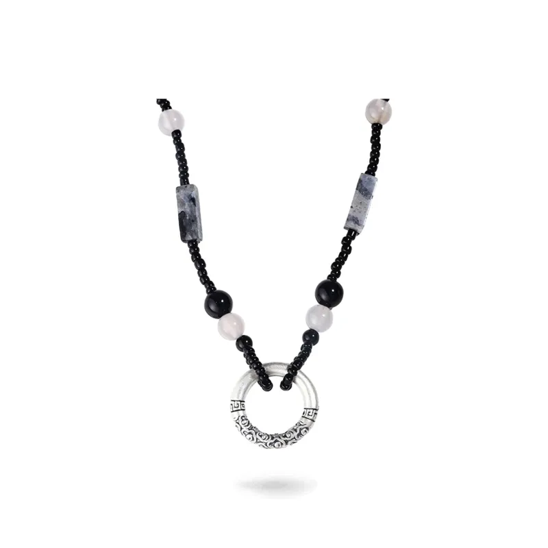 MAGICPOLE Agate Necklaces Men's-0