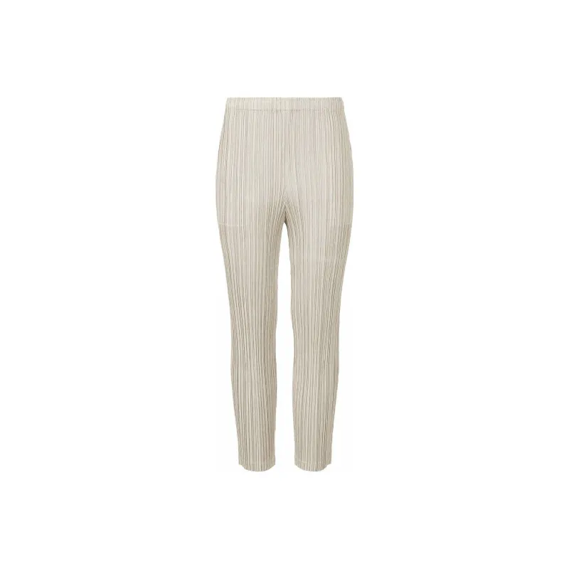 PLEATS PLEASE ISSEY MIYAKE FW22 Casual Pants Women's Gray Beige-0