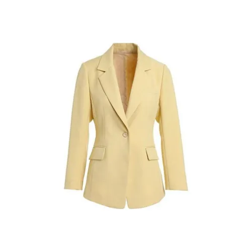 QIAOWANNI Business Suit Women's Morning Yellow