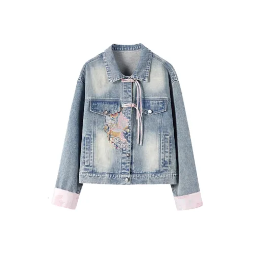 Wbwq Denim Jacket Women's Denim Blue