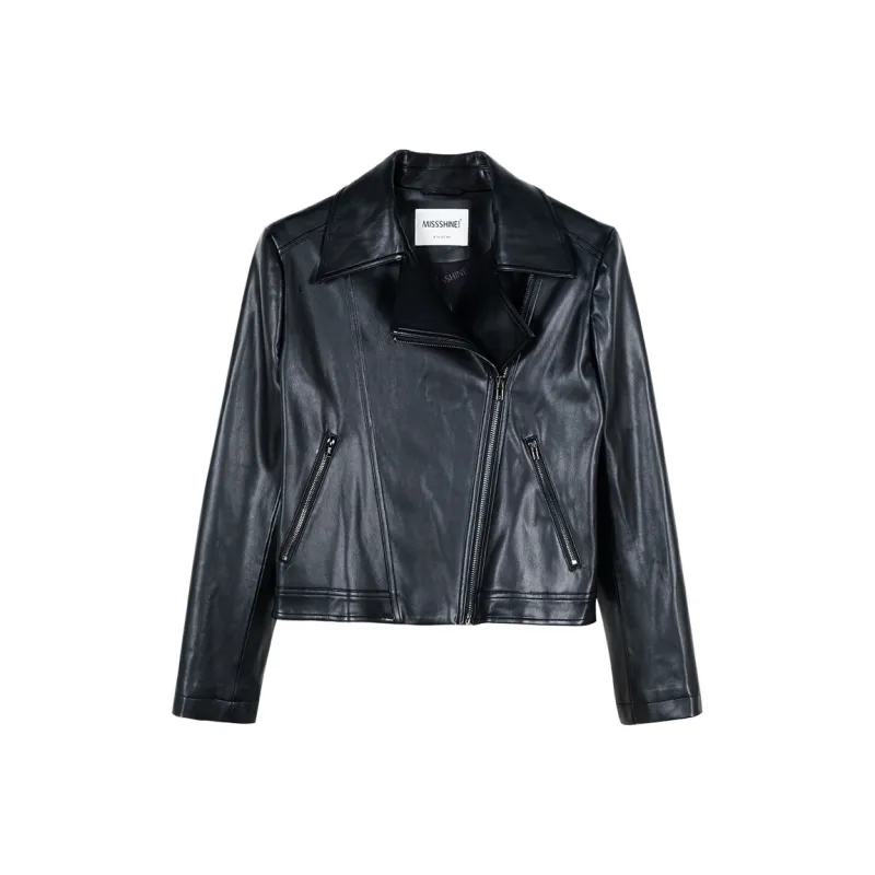 MISSSHINE Leather Jacket Women's-0