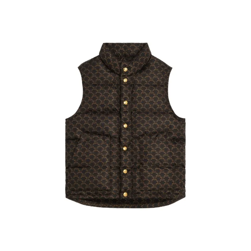 CELINE Quilted Vest In Monogram Nylon-0