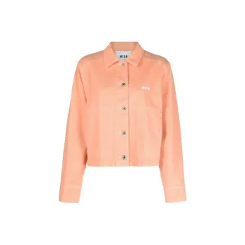 MSGM Denim Jackets Women's Orange