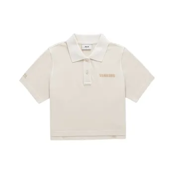 MLB New York Yankees Polo Shirt Women's Dark Cream