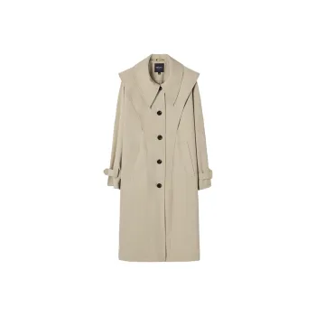 MEETLADY Trench Coat Women's Khaki