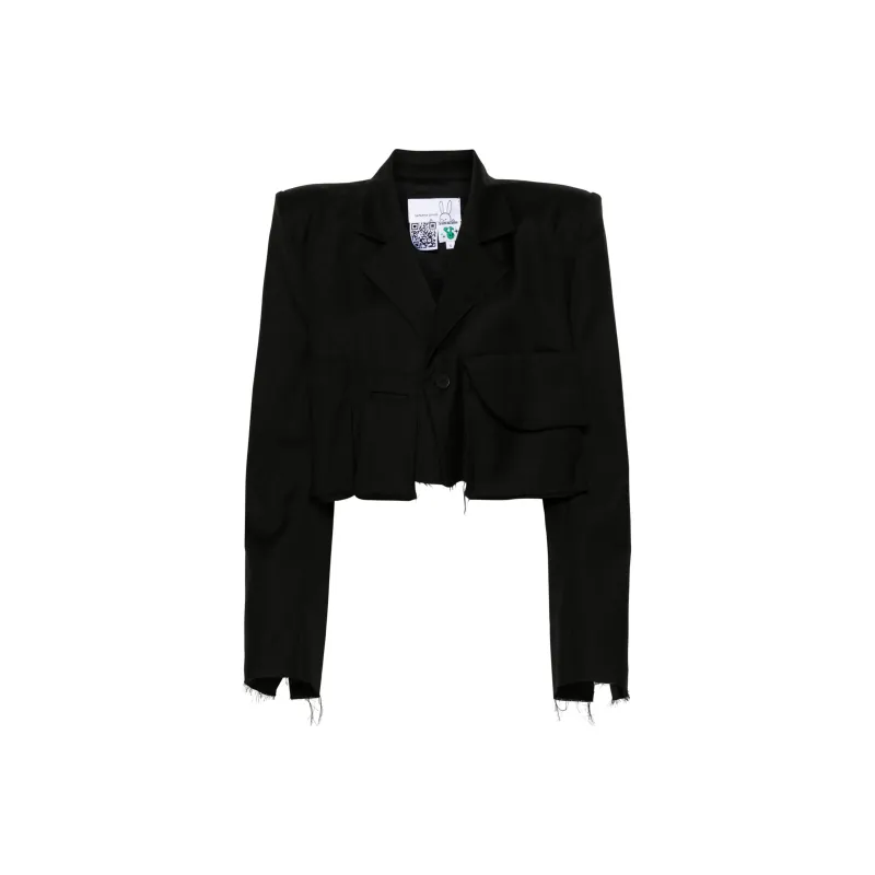 NATASHA ZINKO Cropped Wool Blazer-0