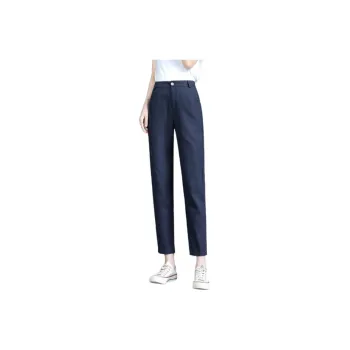 Mo Han Yi Mei Casual Pants Women's Navy Blue
