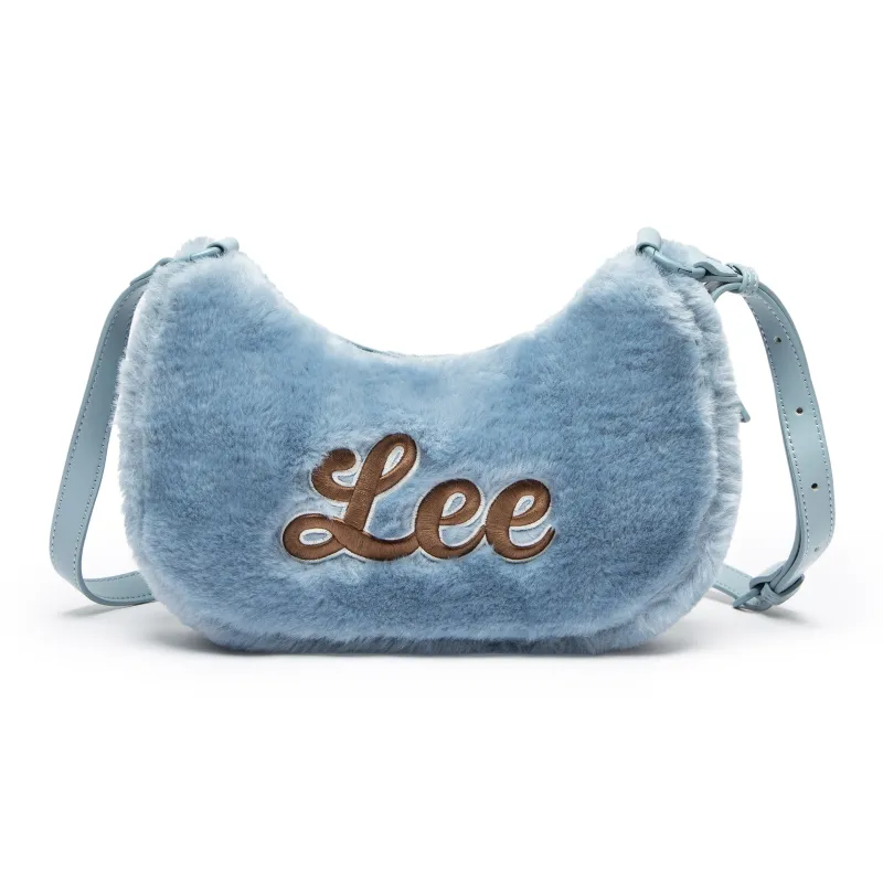 Lee Fabric, PU Shoulder Bag Regular Women's Khaki/Ecru/Dusty Blue-8