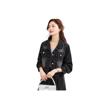 TERRE BLEUE Denim Jacket Women's Black