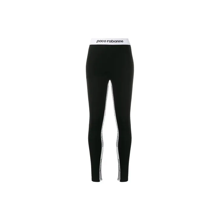 Paco Rabanne Logo Waistband Leggings-0