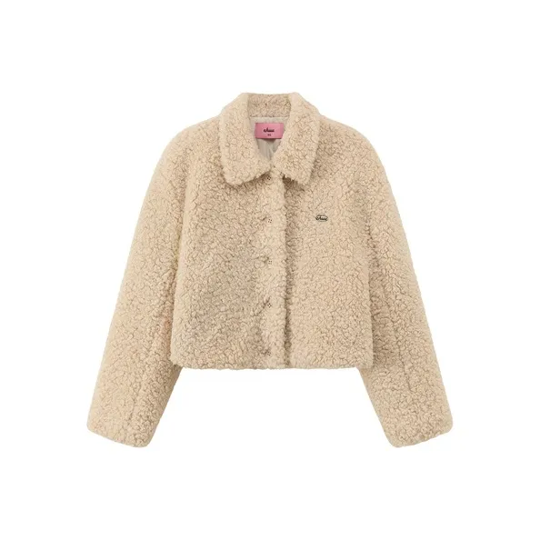 CHUU Cropped Coat Women's Beige-0