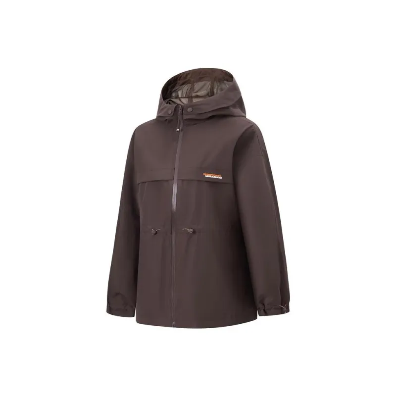 LiNing Fitness Series Trench Coat Women's Charcoal Brown-0